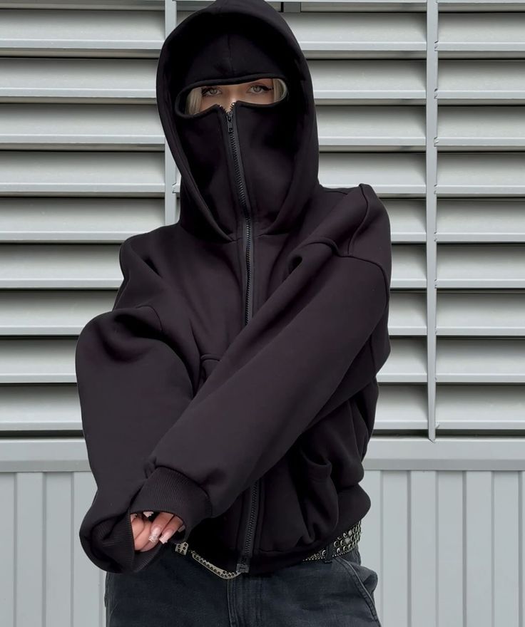 Balaclava Ninja Zipper Hoodie